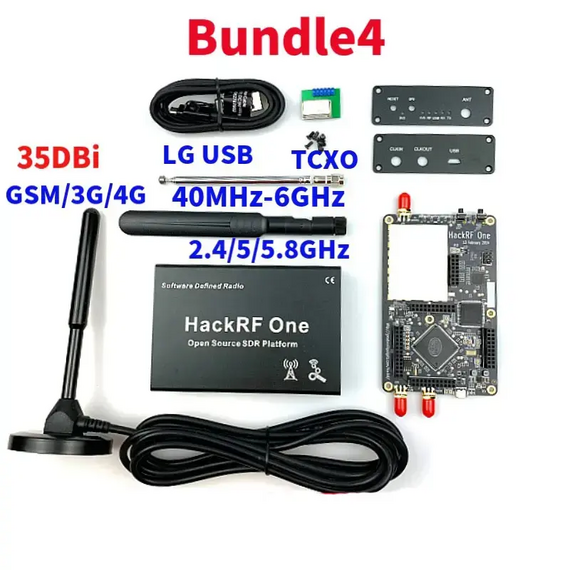 HackRF One 1MHz to 6GHz Software Defined Radio Platform Demo Board Kit, Bundle: Bundle 4