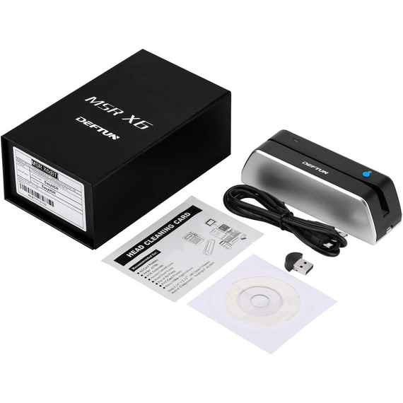 Deftun Bluetooth MSR-X6(BT) MSRX6BT Magnetic Stripe Card Reader Writer Encoder Mini Portable