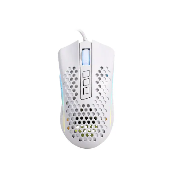 Mouse gaming wireless/wired Redragon Storm, iluminare RGB Alb, Color: White